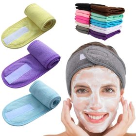 Hair Towel Women Headband Adjustable Wide Hairband Yoga Spa Bath Shower Makeup Wash Face Cosmetic Headband For Ladies Make Up Accessories (Color: BLACK)